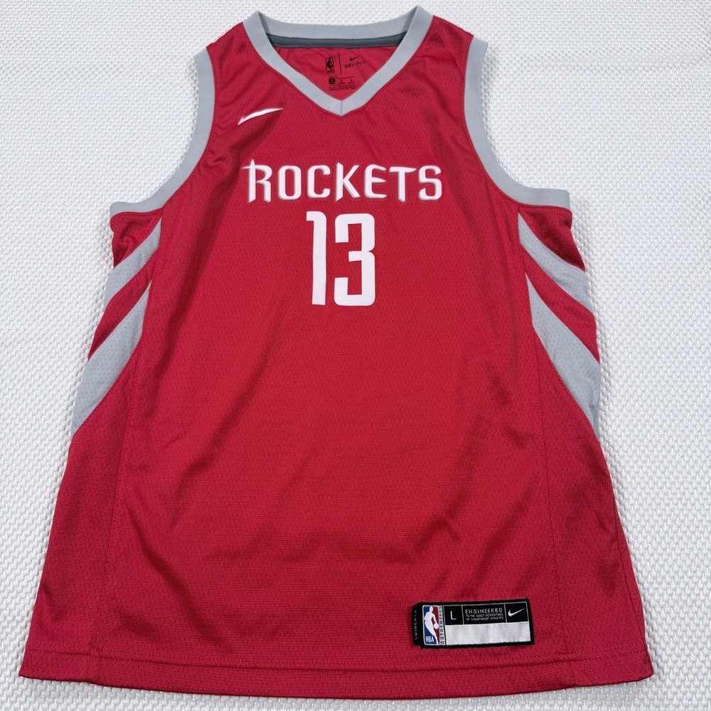 Nike Houston Rockets James Harden #13 Swingman Jersey Youth Large Red NBA